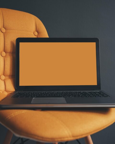 Laptop computer with blank screen